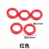 Llavero de anillo de plástico de colores Accesorios para abalorios DIY Colgante de anillo de resorte Gancho de campana Materiales para cadena de teléfono móvil