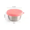 Taza para mojar de acero inoxidable 304, Taza para salsa transfronteriza, Contenedor para jugo de tomate, aderezo para ensaladas, Condimento, Tapa de silicona, Plato para mojar