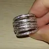 Transfronterizo Nuevo Más Vendido Lujo Clásico Imitación Platino Circonita Simple para Mujer Regalo Conmemorativo Anillo Venta Directa de Fábrica