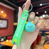 Llavero de panecillo de gato con diseño único, colgante de goma suave de PVC con forma de mini panecillo de dibujos animados lindos