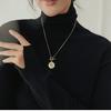 Colar com pingente europeu e americano retrô elegante, acessórios para meninas, novo colar, elegante, com corrente de lã