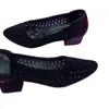 Sandalias Transpirables de Malla con Tacón Bajo para Mujeres de Mediana Edad 2023 Nuevo Estilo Zapatos de Malla Hueca con Tacón Grueso y Puntera Puntiaguda, Zapatos de Moda para Mamá