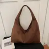 Bolso Tote de Ante Estilo Literario Retro Coreano Nuevo Otoño/Invierno para Mujer Gran Capacidad de Alta Gama Bolso de Hombro Único