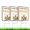 Letrero de Huevos Frescos de Granja Estilo Nuevo Transfronterizo Hecho de Material Plástico Corrugado para Venta de Huevos Rurales y Publicidad en el Patio