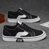 Tênis masculinos de lona para o verão, respiráveis, casuais, leves, sapatos de trabalho com sola macia, tênis esportivos estilosos para estudantes, tênis de lona tamanho grande para homens
