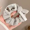 Pañuelo Cuadrado de Tela Estilo Coreano, Lazo para el Cabello de Encaje Hueco Estilo Mori Dulce, Accesorio para el Cabello de Alta Gama, Cola de Caballo Estilo Francés