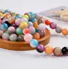 Cuentas Redondas de Resina Manchadas de Caramelo de Dos Colores Cuentas Sueltas Agujero Recto Material Hecho a Mano para DIY Cuentas Pulsera de Cuentas Accesorios de Joyería