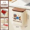 Cubo de basura para baño para uso doméstico, Papelera de almacenamiento para inodoro, Sin taladro, Gran capacidad, Cubo de basura de cocina montado en la pared con tapa