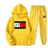 Conjunto de Dos Piezas Casual Deportivo de Color Sólido con Sudadera con Capucha para Hombre, Primavera y Otoño 2025, de Cruce de Fronteras