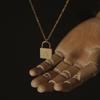 Frete Grátis Xl134 Romano Simples Moda Europeia e Americana Colar Cadeia de Clavícula Estilo A-Line Fechadura Aço Titânio Banhado a Ouro
