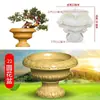 Molde de vaso de flor de cimento redondo estilo europeu espessado para bonsai molde de concreto moldado in loco modelo de plástico molde de coluna romana