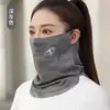 Nueva mascarilla facial refrescante de seda helada para el verano con protección solar, con gomas para las orejas, protección para el cuello, transpirable, adecuada para ciclismo y uso al aire libre, protección UV