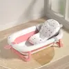 Bañera para Bebé con Sensor de Temperatura para Uso en Casa, Plegable y Adecuada para Sentarse y Acostarse, Tina de Baño Infantil Ampliada y Engrosada, Tina para Remojar Bebés