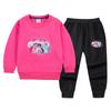 Traje deportivo de otoño para niños y niñas, primavera y otoño 2022, nuevo conjunto de dos piezas informal con pantalones y suéter para bebés