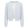 Cardigan Tricô Feminino Estilo Casual e Jovem Falso Duas Peças 2026 Outono Nova Cor Color-Block Listrado
