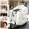 Cubierta de invierno gruesa a prueba de viento para patinete eléctrico Zhengyu, capa de franela, forrada de polar, impermeable y totalmente cerrada para patinetes eléctricos