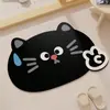 Alfombrilla de Piso de Diatomeas con Animales Lindos, Alfombra Absorbente Irregular con Dibujos Animados para Puerta de Baño, Alfombra Decorativa Linda Resistente a la Suciedad para Uso en el Hogar