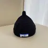 Gorro de punto para niños y niñas, estilo coreano, con letras, ideal para otoño e invierno. Gorro de lana abrigado para bebé.