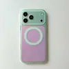 Funda Magnética de Color Candy con Bloques de Color Adecuada para iPhone 17 Pro Max, Funda de Teléfono de Material Popular para Apple 16 Pro y 15 Pro