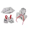 Roupas para Bonecas de 10cm Atacado Moletom Graffiti Labubu Macacão de Pescador Conjunto de Roupas Jeans Boneca Chorando Roupas para Boneca Kt