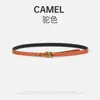 Cinturón Fino de Dos Tonos de Piel de Vaca de Doble Cara para Mujer con Personalidad Elegante, Hebilla de Ocho, Cinturón Fino de Cuero Genuino para Decoración y Ajuste de Cintura de Pantalones Casuales