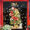 Pegatinas electrostáticas de vidrio para decoración navideña, regalo de Papá Noel, pegatinas de pared para ventanas de centros comerciales SDJ-34141