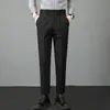 Ropa de Hombre Fengshe / Nueva Colección Primavera/Otoño 2026 Pantalones Casuales para Hombre Estilo Nápoles Corte Delgado Pierna Recta Pequeña Pantalones de Traje Pantalones Largos para Hombre