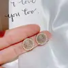 Brincos de Renda com Pérolas Incrustadas de Diamante, Brincos Elegantes da Moda de Celebridades da Internet Coreana, Brincos de Design Coreano Tendência Simples e Compactos