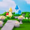 Cerca de jardín con forma de jardín, ladrillo, micropaisaje, casa, castillo, modelo de césped, accesorios de bricolaje, mini adornos pequeños