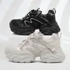 Tênis casuais de outono estilo "dad shoes" com 6cm de sola para mulheres baixinhas, novo 2026, com malha respirável, tênis confortáveis de outono para mulheres