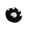Broche Gatinho Rosa com Pata de Gato 3D em Forma de Coração com Pom-Pom Acessório de Pelúcia Fofo Pingente DIY Joias Venda por Atacado em Estoque