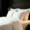 Juego de cuatro piezas de lino de algodón para hotel, sarga 40S para casas de huéspedes, hoteles, hoteles de e-sports, juego de tres piezas de sábanas y sábanas ajustables al por mayor