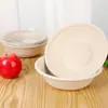 Tazón Biodegradable de Papel Kraft, Caja de Empaque Redonda Engrosada de Pulpa de Caña de Azúcar con Tapa, Caja Ligera para Ensalada/Comida, Engrosada y Duradera