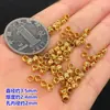 Plata de ley s925 Chapado en oro Retro Flor pequeña Agujero grande Separadores Cuentas Redondas Cuerda trenzada para la mano Pulsera Collar Accesorios hechos a mano para diy