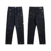 Al por mayor transfronterizo Galería Dept nuevos pantalones vaqueros microcosidos de empalme pintados a mano con costuras de tinta lavada, combinables para hombre