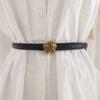 Cinturón de piel de vaca de celebridad de Internet Cinturón decorativo versátil para traje de moda para mujer Cinturón fino para mujer Venta directa de fábrica