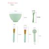 Bolsa con cierre tazón de pp cepillo para mascarilla de silicona varilla de película cuchara medidora juego de tazones de mascarilla de belleza combinación multicolor opcional