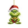 Colgante Nuevo 2D Grinch Bebé Transfronterizo Decoración Navideña Decoración de Árbol de Navidad Colgante Acrílico