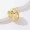 Anillo de Moda Trendy para Mujer, Nuevo Estilo Marino Transfronterizo Europeo y Americano, Textura de Caracola, Alta Calidad, Simple