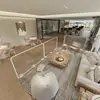 Divisória de Vidro Simples Moderna para Casa, Sem Furos, Móvel, Hall de Entrada, Sala de Estar, Bloqueio Simples