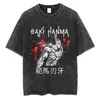 Tamaño Europeo Transfronterizo Hanma Baki el Luchador Gimnasio Camiseta de Anime para Hombre_Yyt