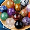 Bola de Cristal Natural Transfronteiriça 16mm Matriz Sete Estrelas Bola Feng Shui Ornamentos Cristal Pedra Bruta Polida Artesanato Decoração