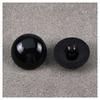 Botão de cabeça de cogumelo preto e branco vestido-camisa feminino botão de cabeça redonda lisa botão para olhos de boneca de pelúcia brinquedo de pelúcia feito à mão