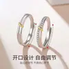 Anel Par de Nó de Amor para Casal Masculino e Feminino Anel de Casal Design de Nicho para Namorada Presente de Dia dos Namorados