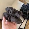 Estilo Coreano Doble Capa Malla Lunares Flor Cuerda para el Cabello Anillo para el Cabello de Intestino Delgado Accesorios para el Cabello de Lujo Ligero Cuerda para el Cabello de Cintura Pequeña para Mujeres