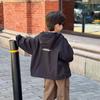 Jaqueta Charge para Meninos Primavera e Outono Nova Crianças Primavera e Outono Estilo Ocidental Top com Capuz Jaqueta para Meninos