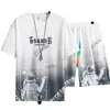 Conjunto Masculino de Verão Tendência Xadrez Respirável Manga Curta Shorts Masculino Casual Solto Cor Gradiente Estampado Roupa Esportiva
