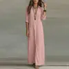 Nova Coleção de Roupas Femininas Verão 2026, Vestidos Europeus e Americanos Transfronteiriços, Vestido Longo Francês Elegante de Cor Sólida com Caimento Ajustado