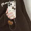 Acessório de laço de gato adequado para capa de telefone Apple 17, iPhone 18pm, fofo 16 desenho animado 15 com cordão 14