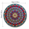 Elegante Set de 8 Piezas de Madera con Encantadores Posavasos Artísticos de Estilo Étnico, Resistentes al Calor y Antideslizantes, Adecuados para Posavasos de Mandala